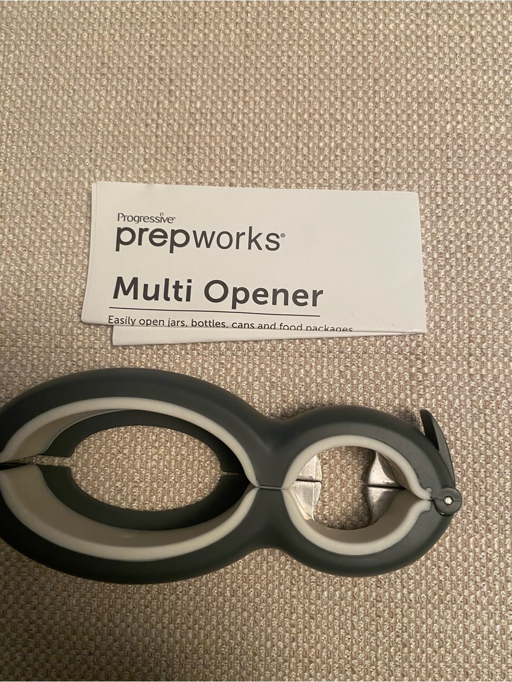 Prepworks Multi Opener - Gray/White Multi-Purpose Jar & Bottle Opener